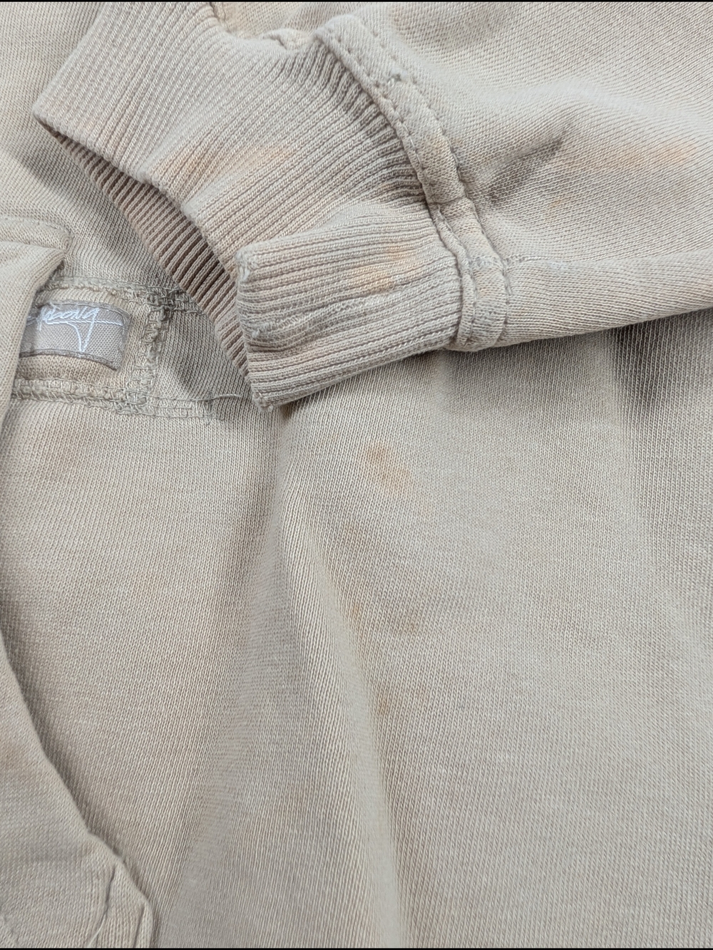 Vintage Billabong Embroidered Logo Hoodie Beige Tan Sweatshirt Men's XXL - Picture 9 of 9